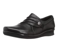 Clarks Women's Hope Roxanne Loafer Black Leather 8 M US