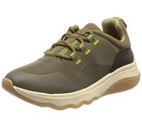 Clarks Women's Jaunt Lace Sneaker, Dark Olive Combi, 7 UK