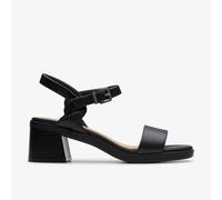 Clarks Womens Jaylan Ray Black Leather Sandals - Size UK 6