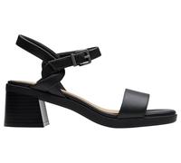 Clarks Women's Jaylan Ray Sandal, Black Leather, 7 UK