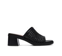 Clarks Women's Jaylan Slide Heeled Sandal, Black Synthetic, 6.5 UK