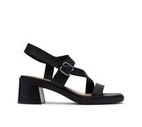 Clarks Women's Jaylan Sol Black Leather Heeled Sandals | Size: 5.5/Standard Fit