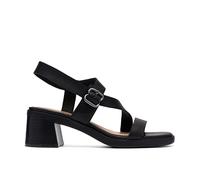 Clarks Women's Jaylan Sol Heeled Sandal, Black Leather, 4.5 UK