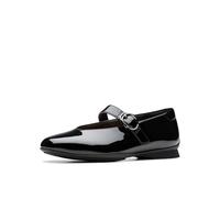 Clarks Women's Jazmynn Iris Mary Jane Flat, Black Patent, 3.5 UK