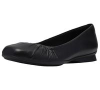 Clarks Women's Jazmynn Lo Ballet Flat, Black Leather, 12 Wide