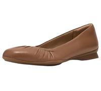 Clarks Women's Jazmynn Lo Ballet Flat, Tan Leather, 5