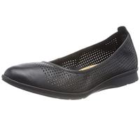 Clarks Women's Jenette Ease Ballet Flat, Black Leather, 4 UK