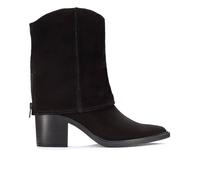 Clarks Women's Jesse Mid Black Suede Ankle Boots, Mid Calf Boots | Size: 6-Standard Fit Clarks Black 6-Standard Fit