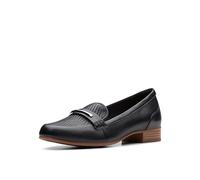 Clarks Women's Juliet Aster Loafer, Black Leather, 4 UK