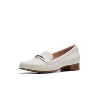Clarks Women's Juliet Aster Loafer, Off White Leather, 6.5 UK