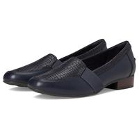Clarks Women's Juliet Beat Loafer, Navy Leather, 11 Wide