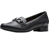 Clarks Women's Juliet Echo Loafer, Black Leather, 4.5 UK