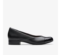 Clarks Womens Juliet Rise Black Leather Slip Ons Leather Smart