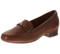 Clarks Women's Juliet Shine Loafer, Tan Leather, 7.5