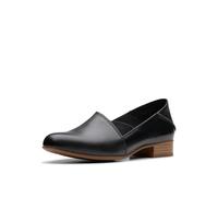 Clarks - Womens Juliet Trim Shoes, Color Black Leather, Size: 4 UK Wide