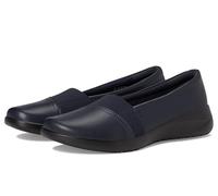 Clarks Women's Kaetlyn Rhea Loafer, Navy Leather, 9.5 Wide