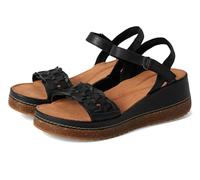 Clarks womens Kassanda Bar, Black Leather, 9 Wide