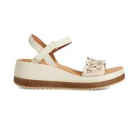 Clarks Womens Kassanda Bar Leather Cream Sandals 7 UK