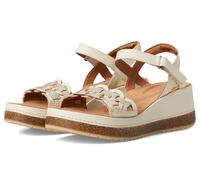 Clarks Women's Kassanda Bar Wedge Sandal, Cream Multi Leather, 9.5 Wide