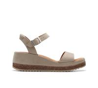 Clarks Women's Kassanda Lily Sandal, Stone Nubuck, 4 UK