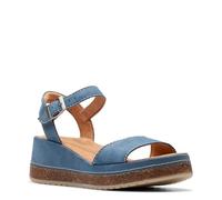 Clarks - Womens Kassanda Lily Sandals, Color Blue Nubuck, Size: 6 UK Wide