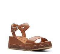 Clarks - Womens Kassanda Lily Sandals, Color Tan Leather, Size: 4 UK