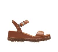 Clarks - Womens Kassanda Lily Sandals, Color Tan Leather, Size: 6.5 UK Wide