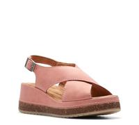 Clarks - Womens Kassanda Step Sandals, Color Peach Nubuck, Size: 7 UK