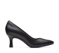 Clarks Women's Kataleyna Gem Black Leather Court Shoes, Heels | Size: 3.5/Standard Fit