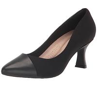 Clarks Women's Kataleyna Rose Pump, Black Leather, 5