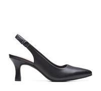 Clarks Womens Kataleyna Step Black Leather Heels,Sling Back Leather Smart