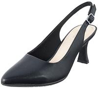 Clarks Women's Kataleyna Step Pump, Black Black Leather, 3.5 UK