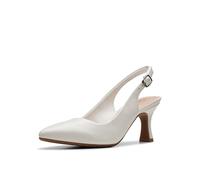 Clarks Women's Kataleyna Step Pump, Off White Leather, 7