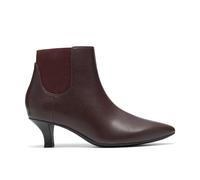 Clarks Women's Kepley Erin Merlot Leather Ankle Boots in Red | Size: 5/Standard Fit