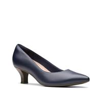 Clarks Women's Kepley Vine Pump, Navy Leather, 9