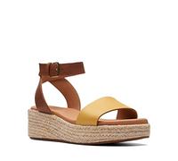 Clarks Women's Kimmei Ivy Platform Sandals, Dark Tan Combi, 9