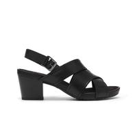 Clarks Women's Kymber Shine Black Leather Heeled Sandals | Size: 5-Standard Fit Clarks Black 5-Standard Fit