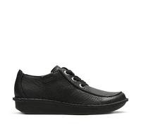 Clarks Funny Dream Wide Black leather Womens lacing shoes 0663-95E in a Plain Leather in Size 5