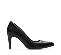 Clarks Women's Laina Rae Closed Toe Pumps, Black Black Leather, 6.5 UK