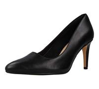 Clarks Women's Laina Rae Closed Toe Pumps, Black Black Leather, 3 UK