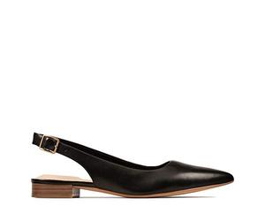 Clarks womens Laina15 Sling Loafers, Black Black Leather Black Leather, 3.5 UK