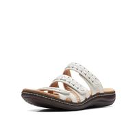 Clarks Women's Laurieann Cove Flat Sandal, White Leather, 5 UK