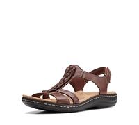 Clarks Women's Laurieann Kay Flat Sandal, Tan Leather, 10 UK