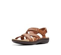 Clarks Women's Laurieann Rena Flat Sandal, Tan Combi, 7.5 UK
