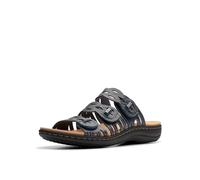 Clarks Women's Laurieann Ruby Flat Sandal, Navy Leather, 9.5 UK