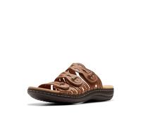 Clarks Women's Laurieann Ruby Flat Sandal, Tan Leather, 7.5 UK