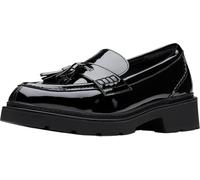 Clarks Women's Lauryl Tassel Loafer, Black Patent, 9.5 Wide