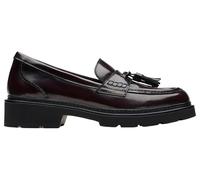 Clarks Women's Lauryl Tassel Wine Loafers in Red | Size: 4-Standard Fit Clarks Red 4-Standard Fit