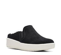 Clarks Women's Layton Gem Clog, Black Suede, 3.5 UK Wide