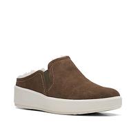 Clarks Women's Layton Gem Clog, Dark Olive Suede, 6 UK